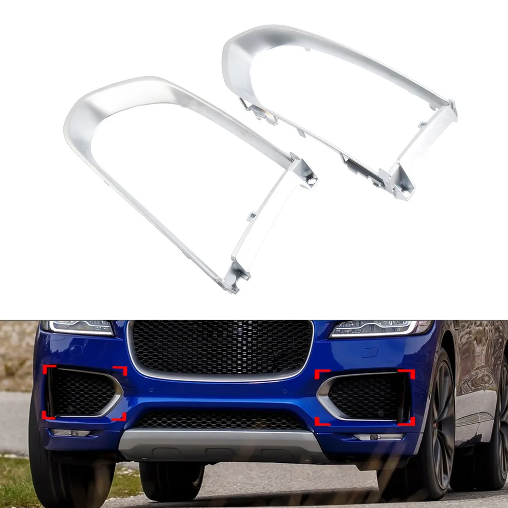 Car Fog Lights Fog Lamp Molding Frame Bezel Cover Accessories For Jaguar F-Pace 2016 2017 2018 2019 2020