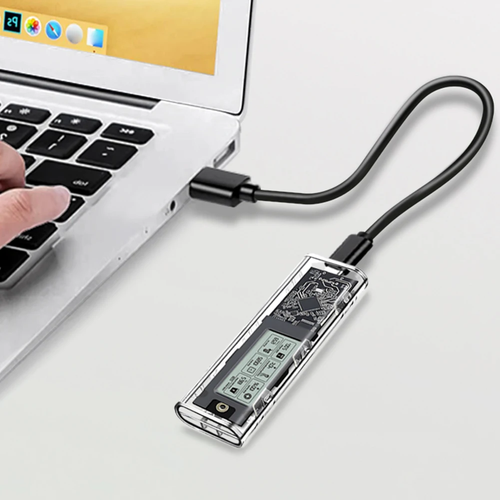 M.2NVME/NGFF Dual Protocol Solid State Drive Case Multi-Purpose Digital Display Drive Case External M.2 Adapter SL-TN10-P-AC