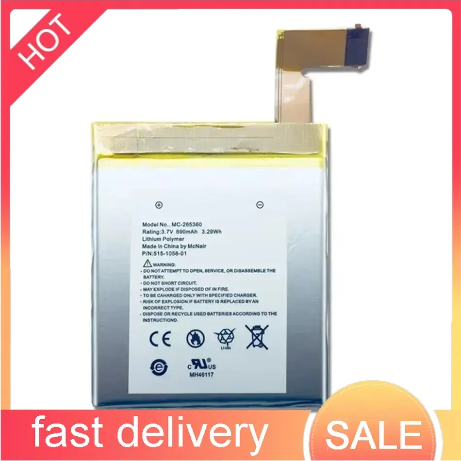 Durable Tablet Battery MC-265360 (Metal version) 890mAh For amazon kindle 4 5 6 515-1058-01 MC-265360 D01100 S2011-001-S DR-A015