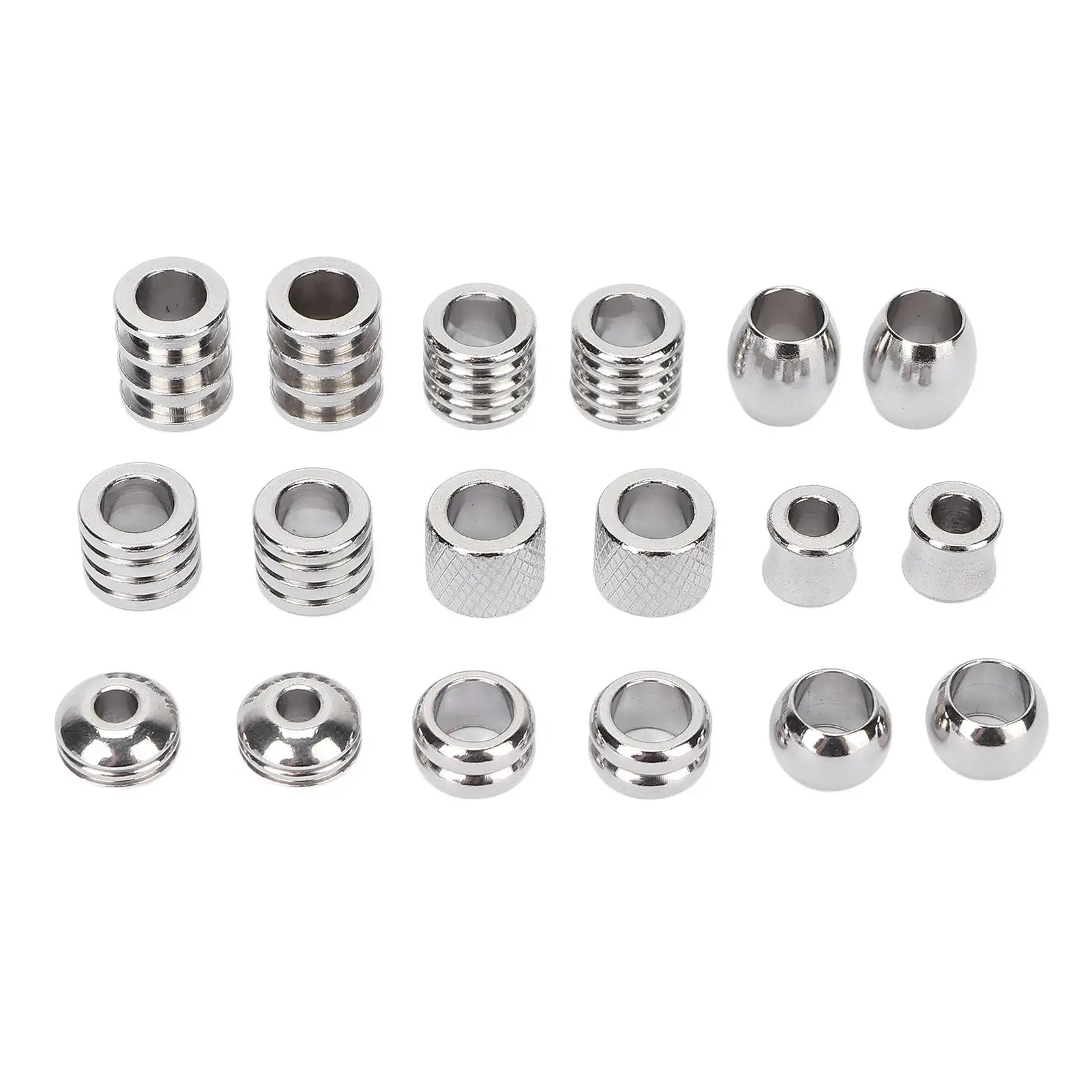 

18Pcs Stainless Steel Viking Hair Beard Beads - High Hardness, Perfect Size, Simple Design - Wide Application for Dreadlocks