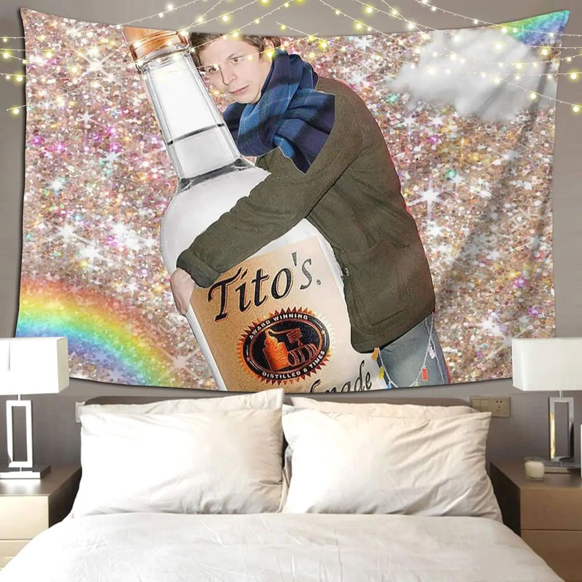 

Блестящий гобелен Майкла, забавный настенный гобелен, эстетическое украшение для дома, гобелены для гостиной, спальни, общежития