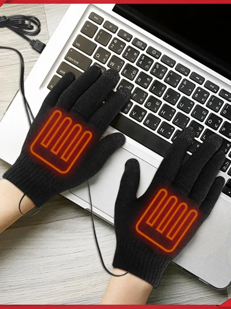 

Перчатки с электрическим подогревом, вязаные перчатки с сенсорным экраном, грелка для рук, варежки для катания на лыжах, варежки для езды на велосипеде, вождения, пешего туризма, прогулок