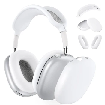 에어팟 맥스용 실리콘 케이스 커버, 부드러운 실리콘 스킨 보호대, 스크래치 방지 이어 패드 케이스 커버, 이어컵 커버 