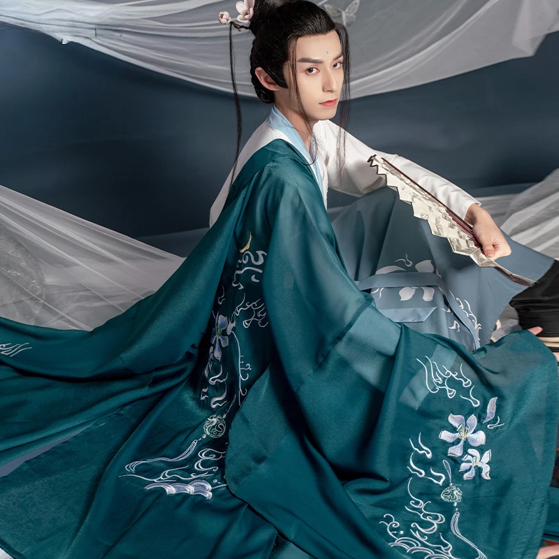 

Traditional Hanfu Dress Oriental Tang Suit Gown Robes Japanese Samurai Folk Clothes Ancient Swordsman Han Dynasty Hanfu Dress