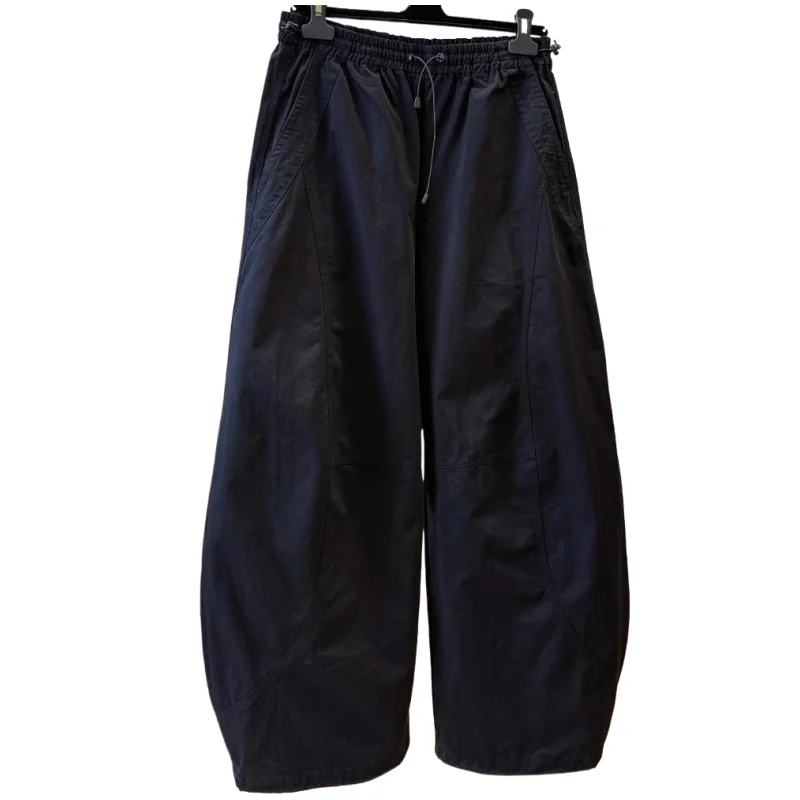 نمط جديد فضفاض نحيف ومتعدد الاستخدامات المألوف مريح واسعة الساق السراويل أزياء بسيطة السراويل النسائية