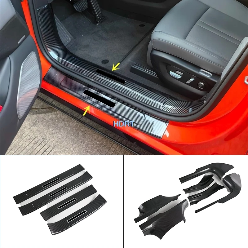 

Fit For Xiaomi YU7 2025 + Car Styling Door Sill Threshold Scuff Welcome Pedal Rear Trunk Guard Cover Tail Boot Plate Accessories