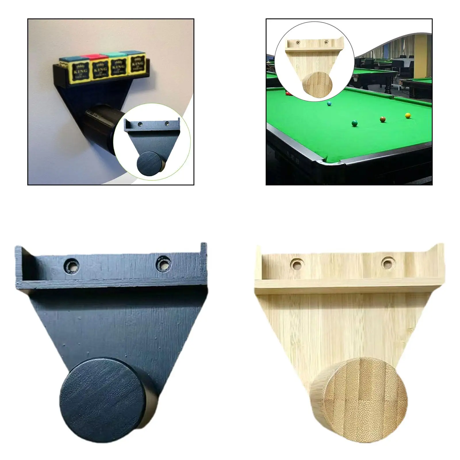 

Billiards Triangle Wall Mounted Storage Rack Chalk Holder Quick Installation