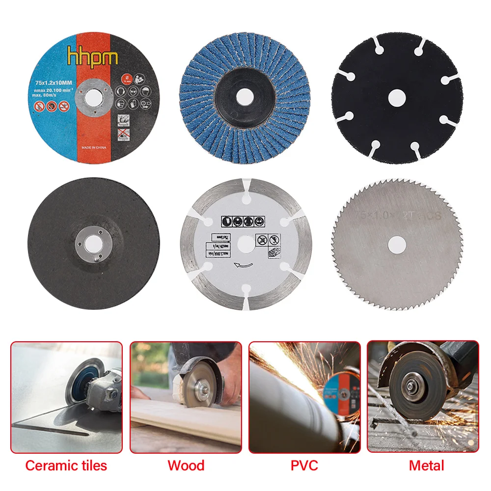 3inch 75mm Carbide Cutting Disc For Grinder Circular Resin Grinding Wheel Sanding Disc Wood Metal Plastic Cutting Grinding Bit