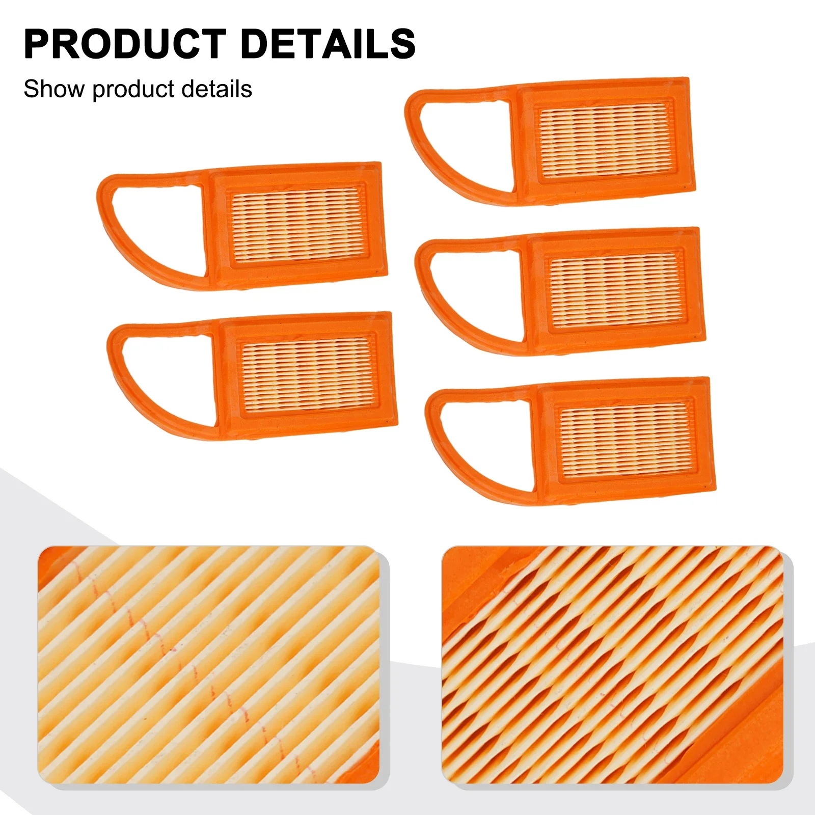 

5pcs Air Filters High-Quality 0300 4282 141 BACKPACK BLOWER Efficient Filtration Garden Power Tools Garden Product