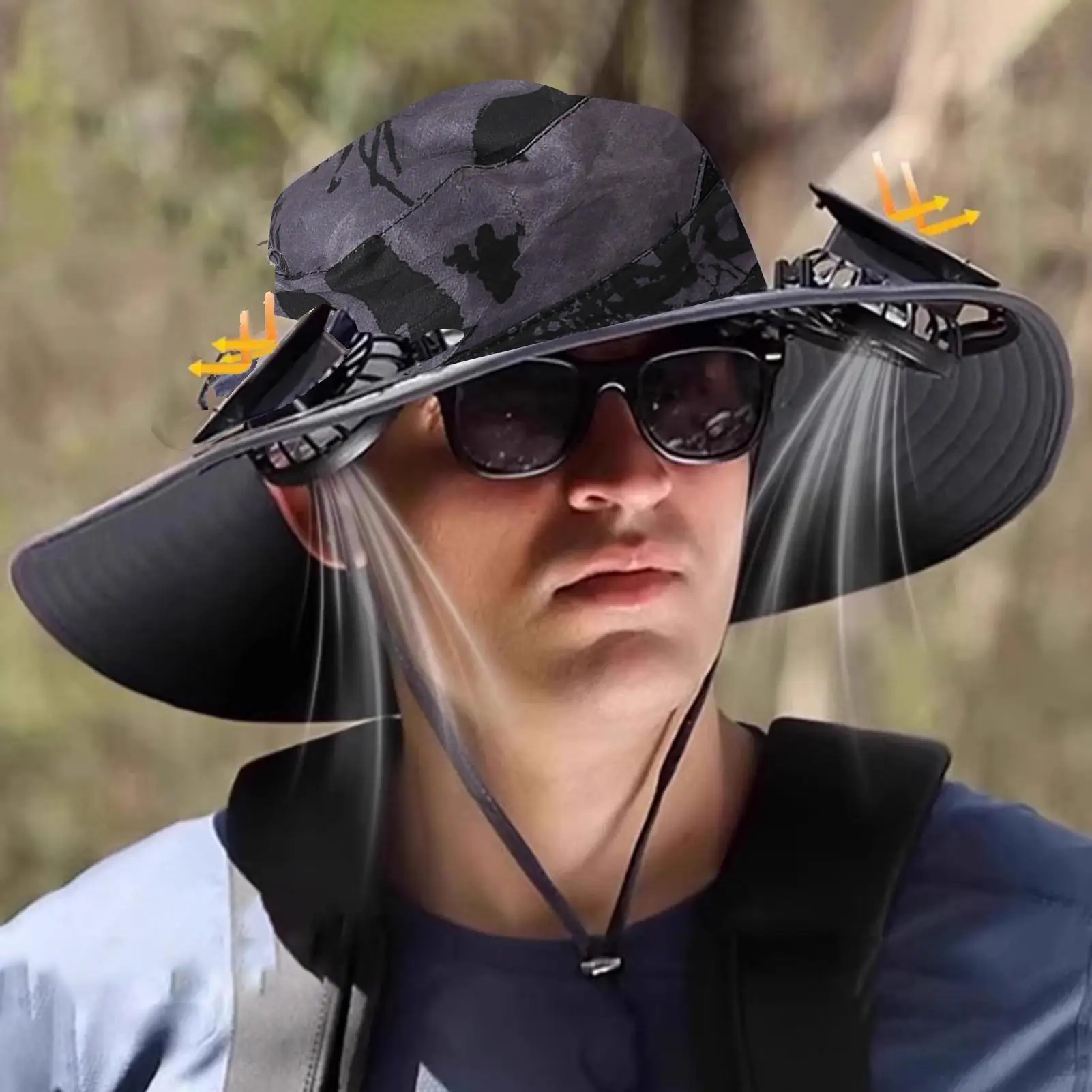 

Шляпы с солнечным вентилятором для мужчин, рыболовная шапка с вентиляторами на солнечной энергии, портативные мужские головные уборы с защитой от ультрафиолета для отцов, путешествий на улице, лето