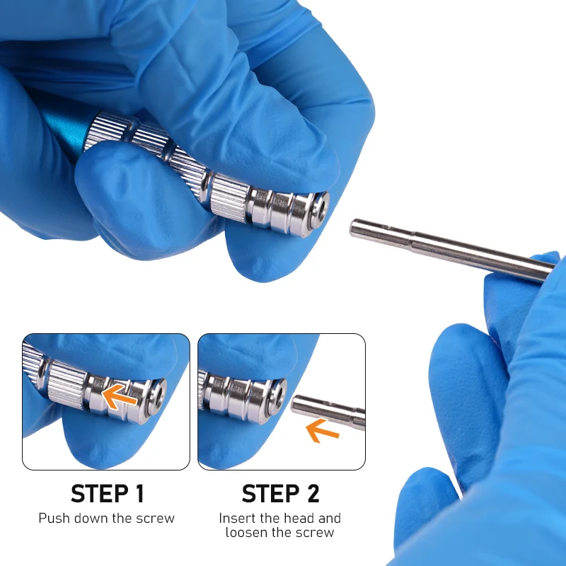 1pc Oral Screwdriver (Single Head+Single Rod) Light Blue, Stainless Steel Orthodontic Screwdriver, Dental Consumables Tool