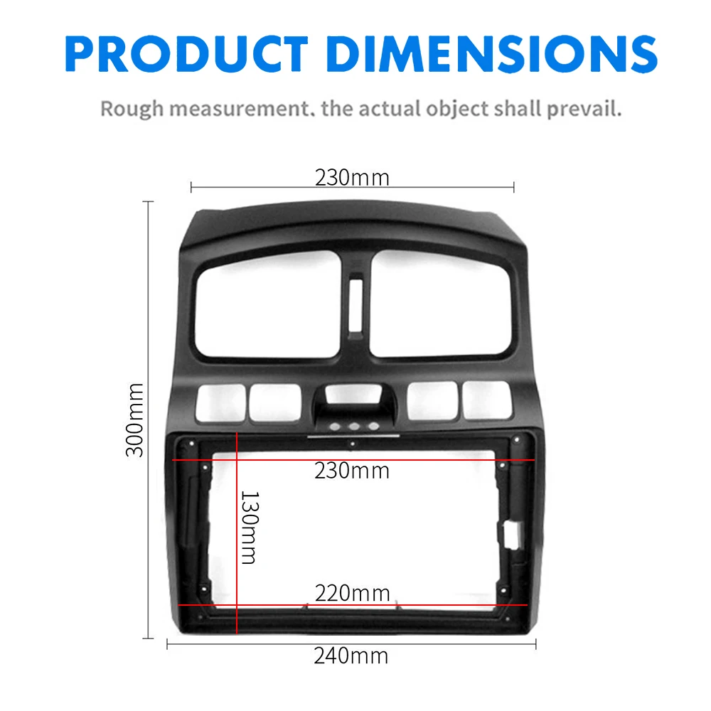 Car Stereo Radio Fascia Panel Trim 9inch Frame For Hyundai Santa fe 2001-2006