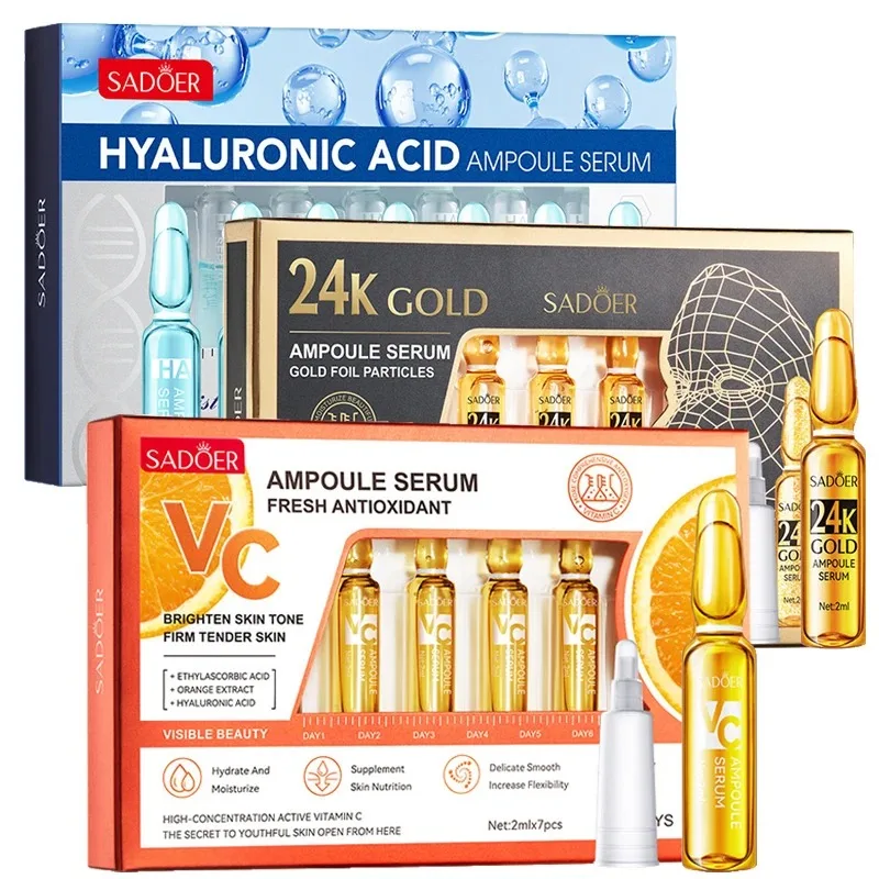 فيتامين C مصل تبييض الوجه البقع الداكنة إزالة النمش الهيالورونيك المسام تقليل مكافحة الشيخوخة التجاعيد إزالة جوهر Golder