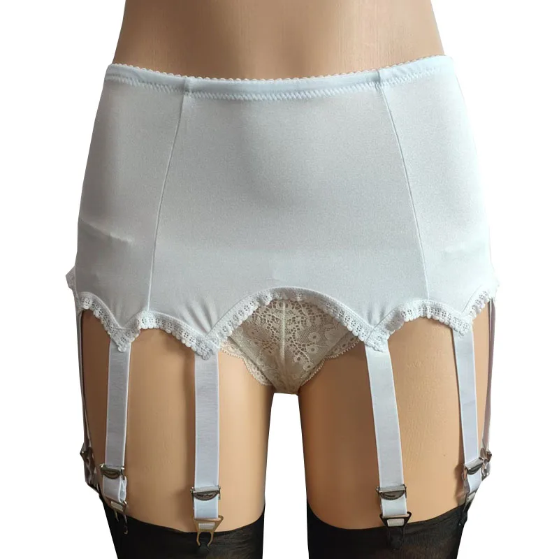 Reggicalze vintage per calze Reggicalze liscio regolabile in vita bianca nera sexy 12 cinghie Abbigliamento erotico per il sesso S-3XL
