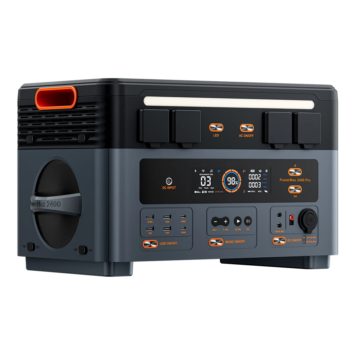 Oscal PowerMax 2400pro Tragbare Powerstation 2400 * 2W 3892WH Solarzelle für Outdoor-Camping, Notfälle zu Hause und mobile Stromversorgung
