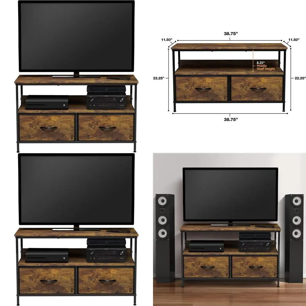 

2-Drawer TV Stand Dresser - Storage Chest for Television - Versatile Furniture for Home & Dorm