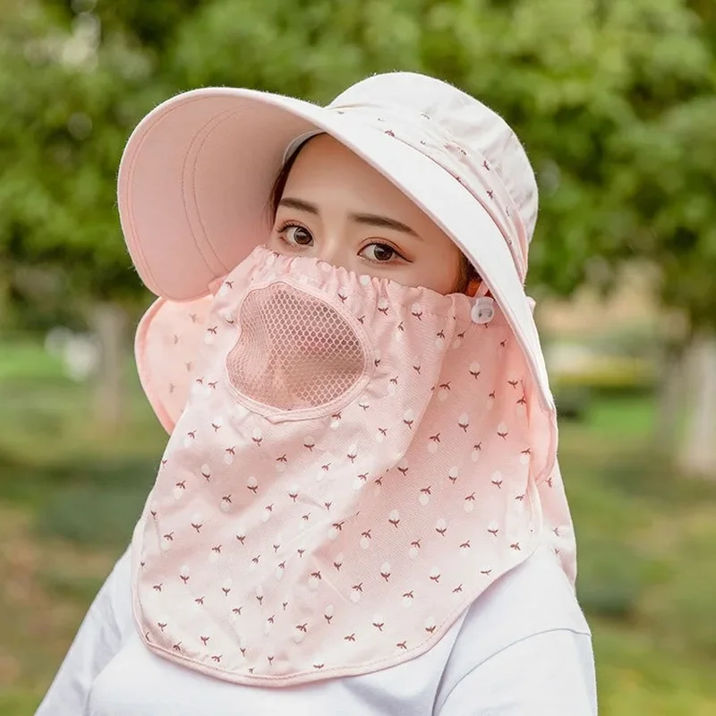 

Summer protective hat outdoor sun hat neck face wide eaves visor anti-ultraviolet ladies health face hat