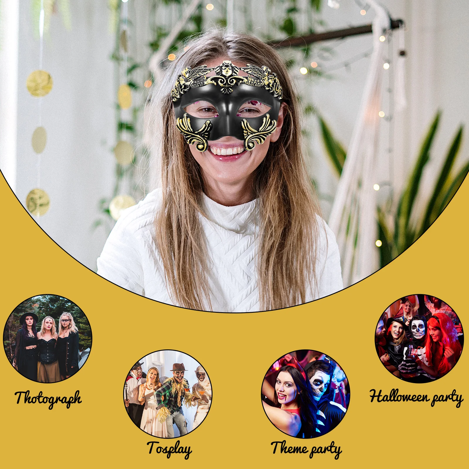 

Half Face Mask Cosplay Realistic Warrior Costume The Halloween Costumes Masks Masquerade Outdoor