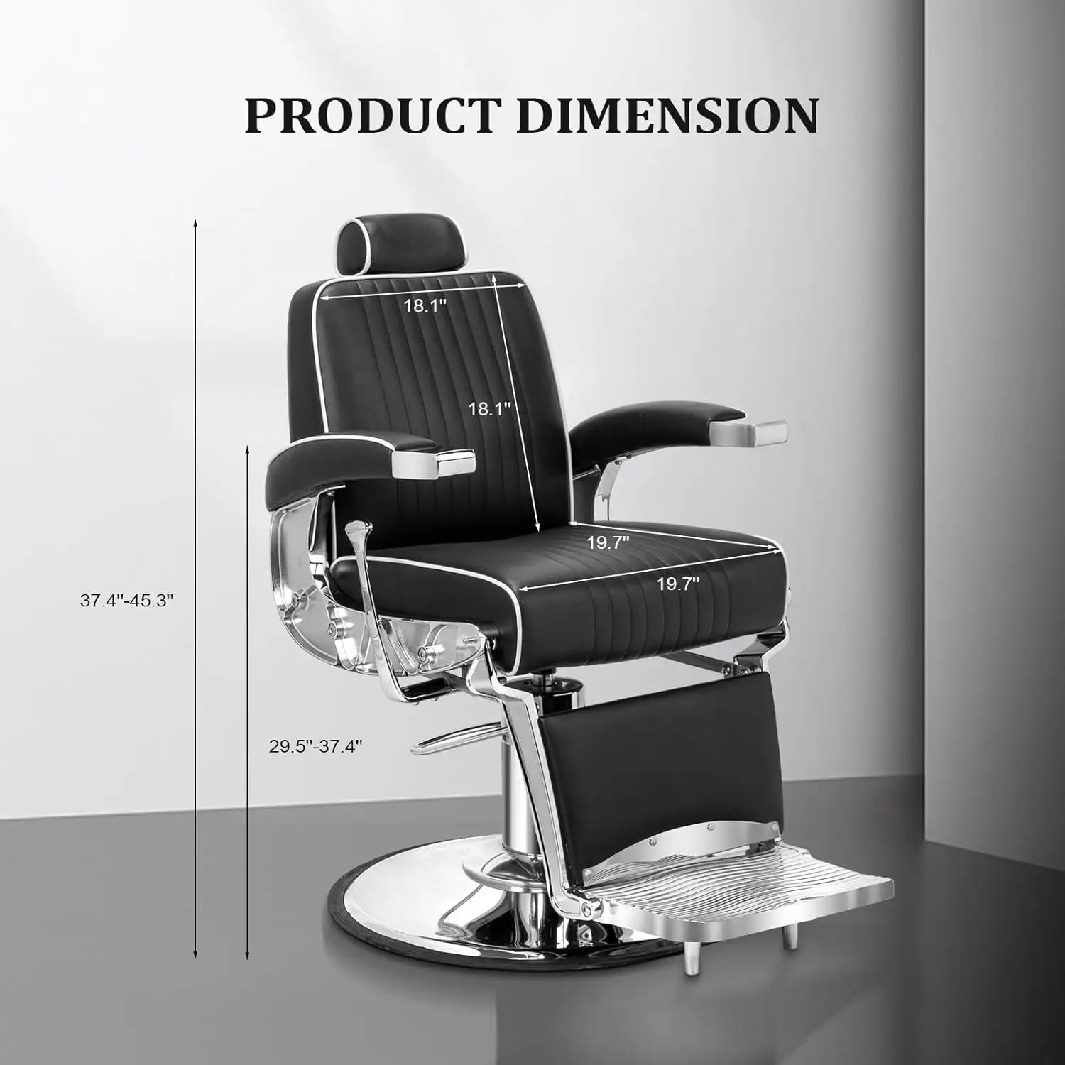 Omysalon Professional Barber Chairs For Barbershop, Aluminium Alloy Frame Heavy Duty, Vintage Salon Chair All Purpose Chair For