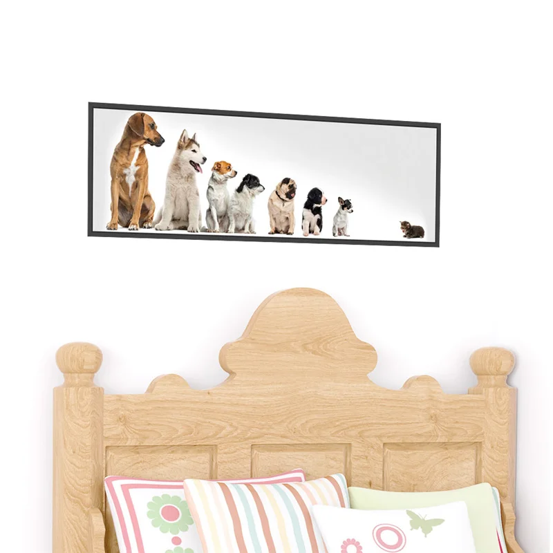 Funny Dogs Cat Pvc Photo Frame Wall Art Stickers For Office Home Decoration Animal Vivid 3d Puppy Kids Room Creative Wall Decal