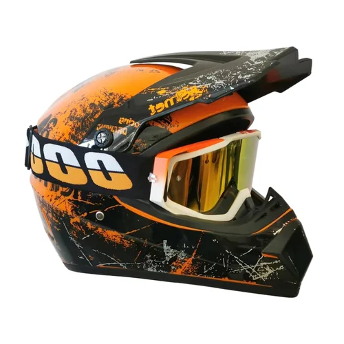 Imagen 2 del producto Casco Champion todoterreno para niños Casco integral MX y Dirt Bike con certificación DOT y gafas