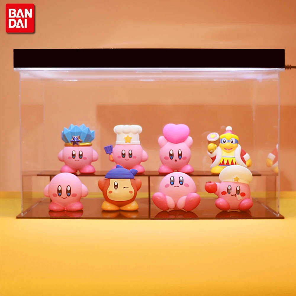 8Pcs/Set Games Star Kirby Anime Figure  Cute Cartoon Pink Kirby Mini Figure Decorative Collection Toy For Children's Gifts