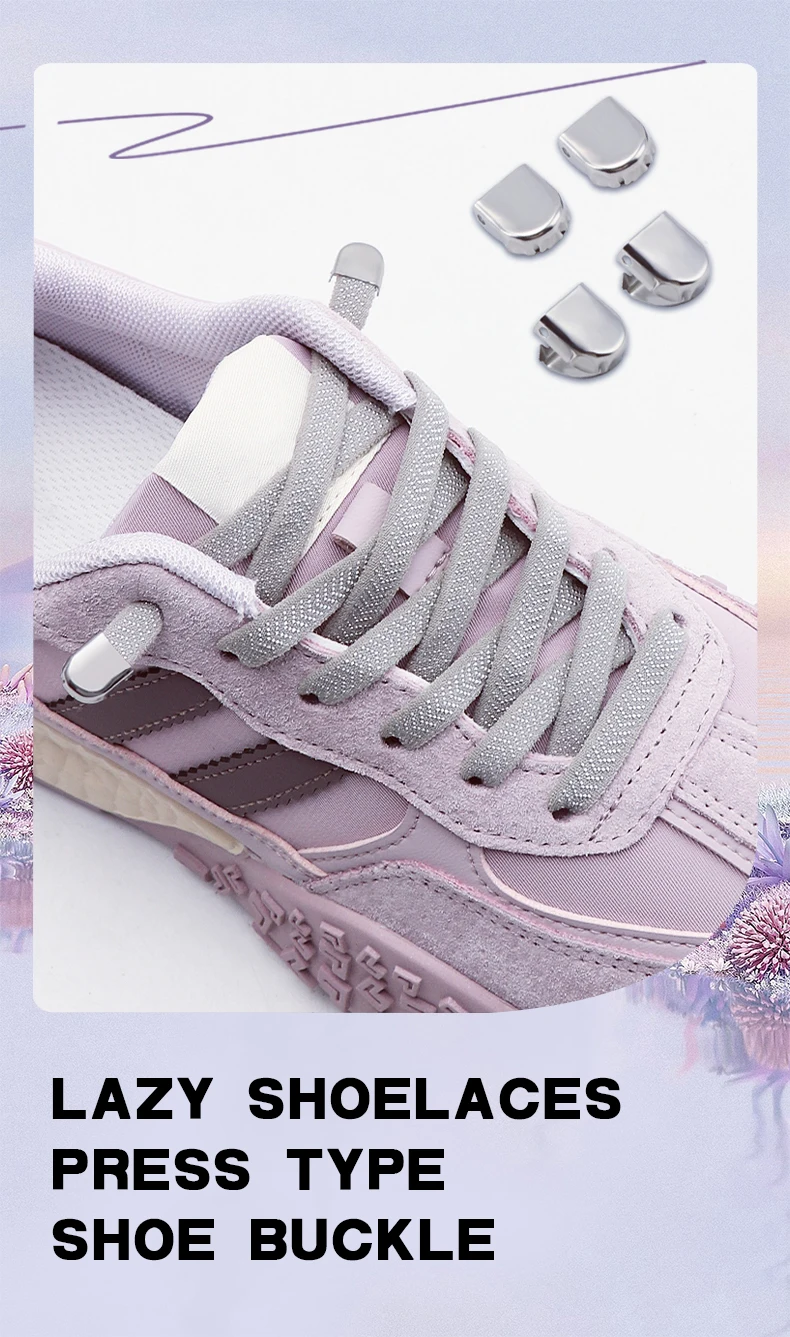 1 Paar elastische Schnürsenkel ohne Binden, Sneaker-Schnürsenkel für Kinder und Erwachsene, Gummibänder, Schnürsenkel ohne Binden für Sneaker. – Detail 1