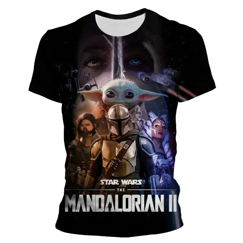 Camiseta Disney The Mandalorian Baby Yoda para niño, mujer y niño, camiseta con estampado 3d de Star Wars, ropa de calle de verano para niño y niña, camisetas geniales
