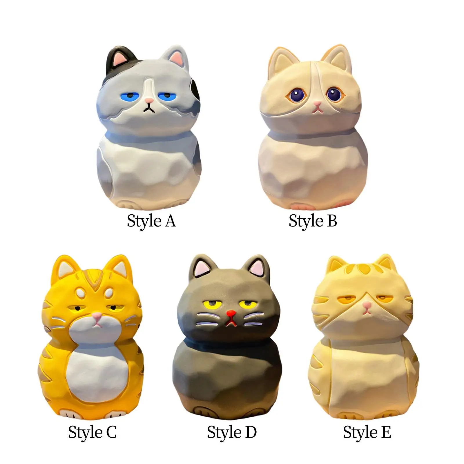 Car Dashboard Decoration Cat Statue Cat Figures Tabletop Ornament for Bookshelf Fireplace Entrance Cabinet Office Souvenir Gift