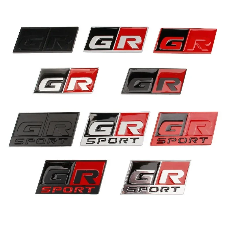 3D Metal GR Sport Logo Rear Boot Side Badge Emblem Sticker Decals for Toyota Corolla Camry Sienna Prius RAV4 CHR Yaris Hilux