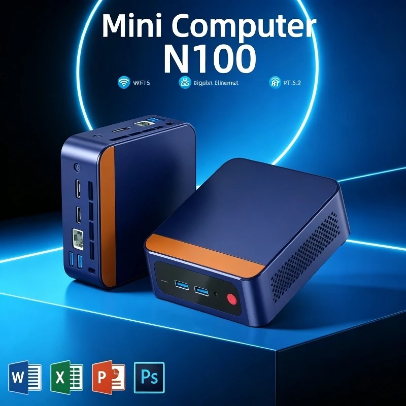 Dual display4K mini computer 12th generation N100  light and thin portable office computer education cloud end point mini pc