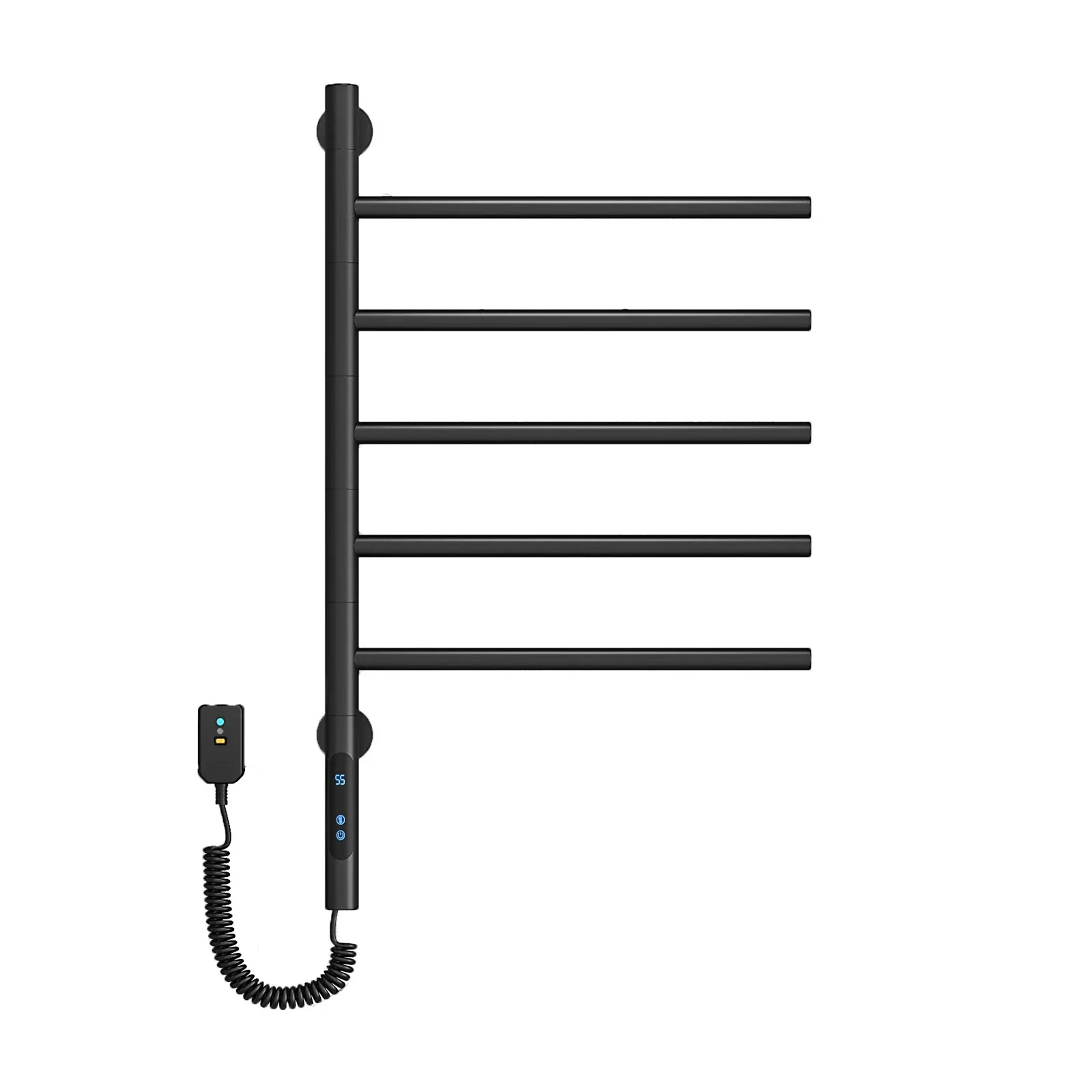 Bathroom Towel Warmer Stainless Steel Smart Electric Heated Towel Rack 45℃-70℃ Temperature Adjustable 1-8h Timing Touch Control
