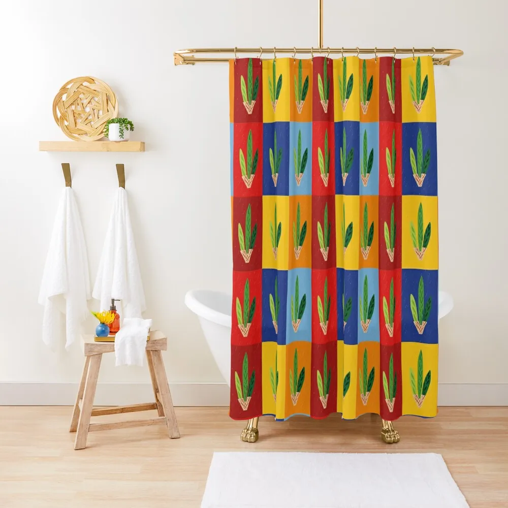 

Lulav - Primary Tertiary Pop Art Grid Shower Curtain Shower For Bathroom Bathroom Shower Set Curtain