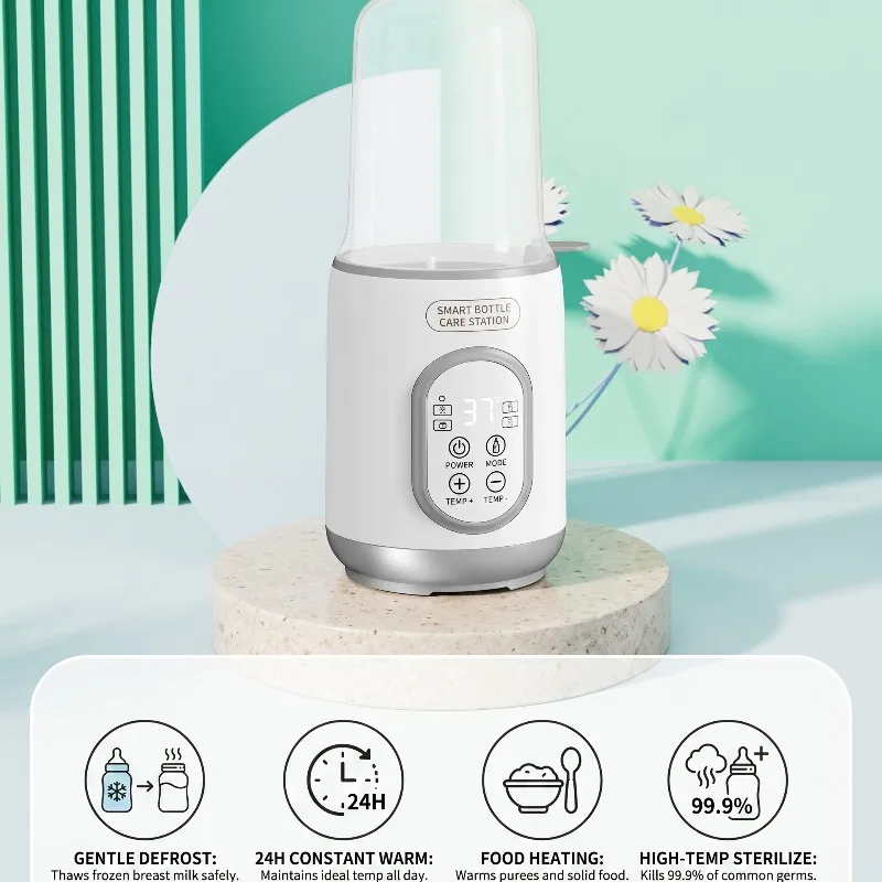 Constant Temperature Single Bottle Milk Warmer Portable Nursing Bottle Heater Breast Milk Heating Travel Stroller Insulated