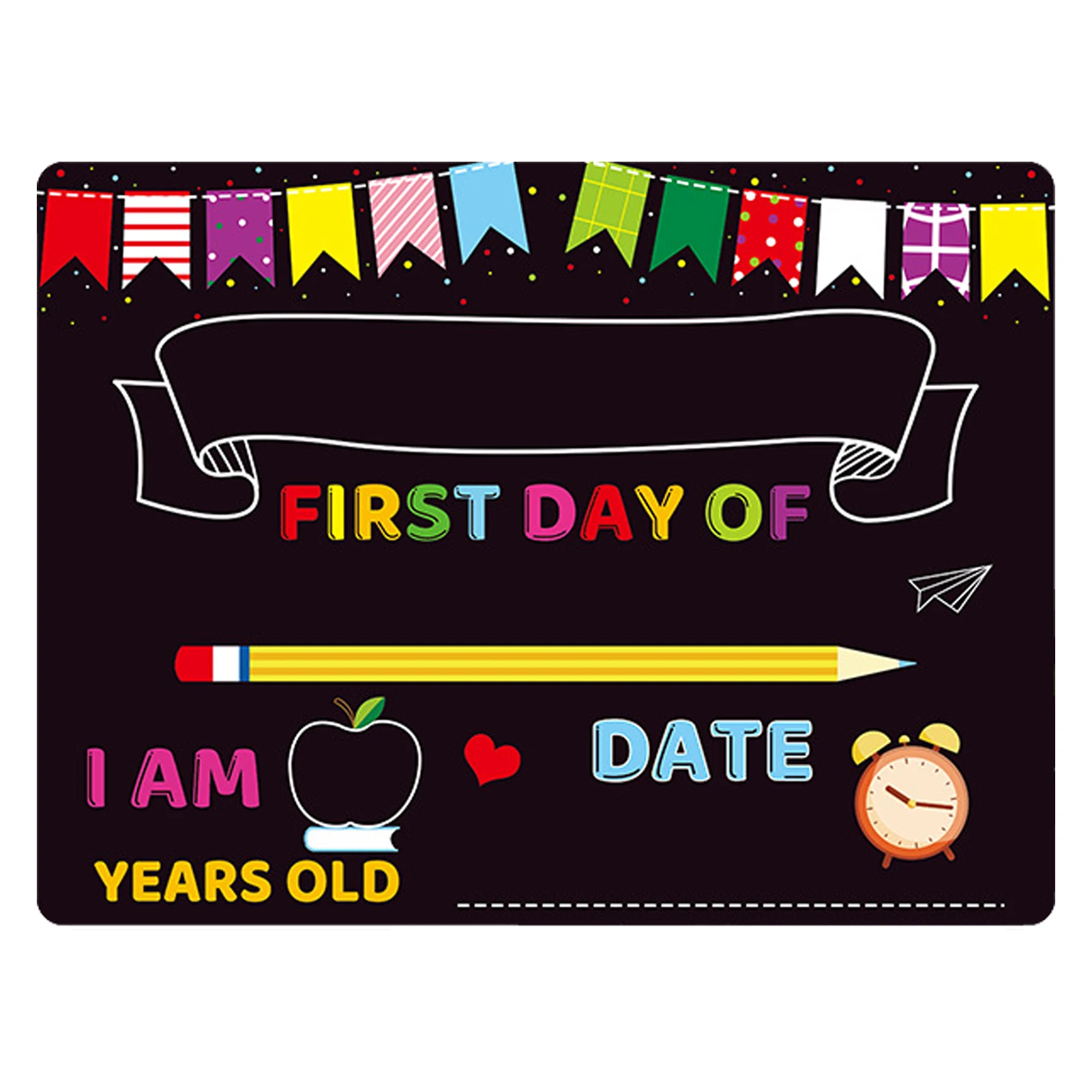 

First Day Of School Board 10 X 12 Double-Sided First And Last Day Of School Board Reusable Back To School Sign Photo Prop Back