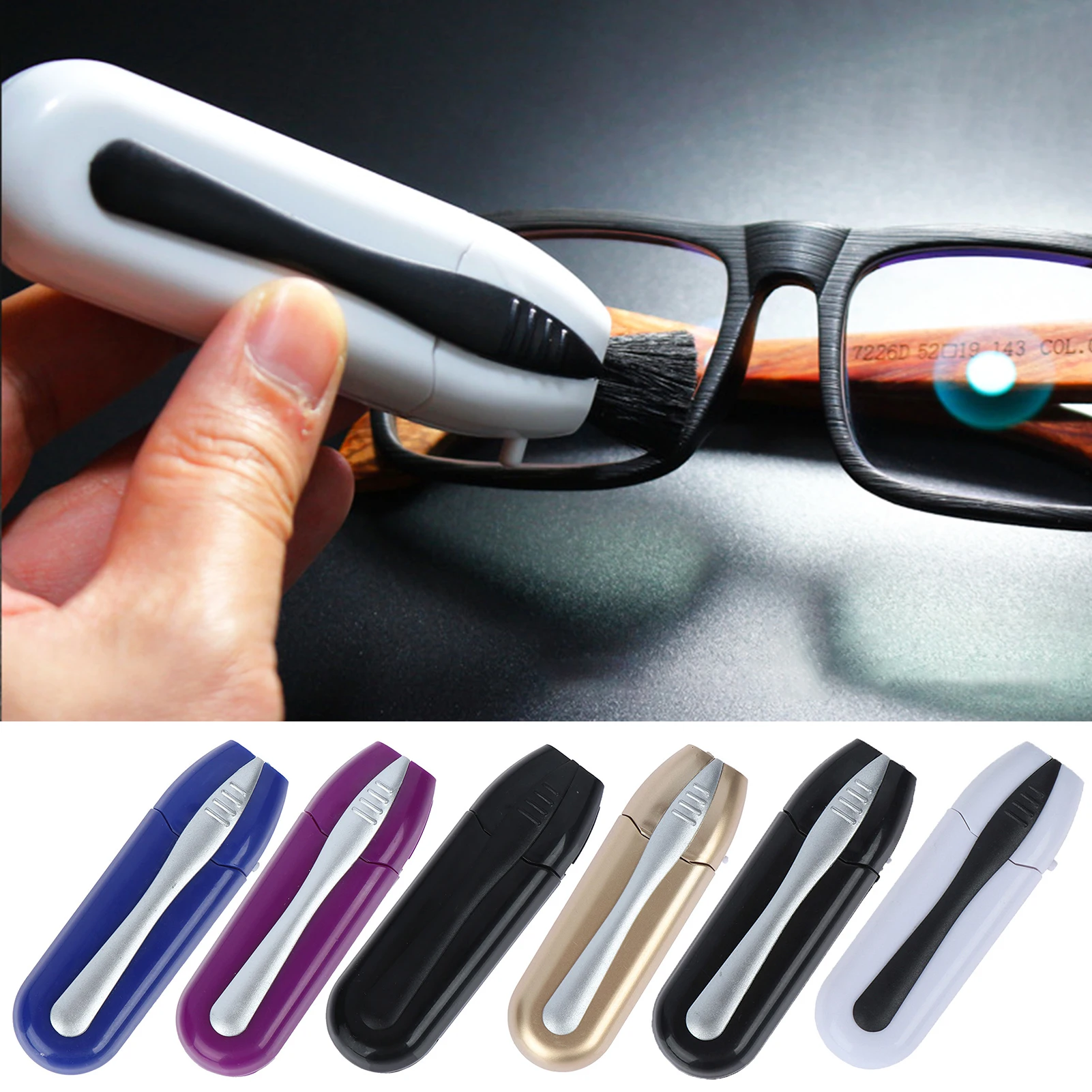 

Glasses Lens Cleaner Eyeglass Scratch Remover Microfiber Tech Spectacles Portable Eyeglass Cleaning Kit Mini Sunglasses Brush