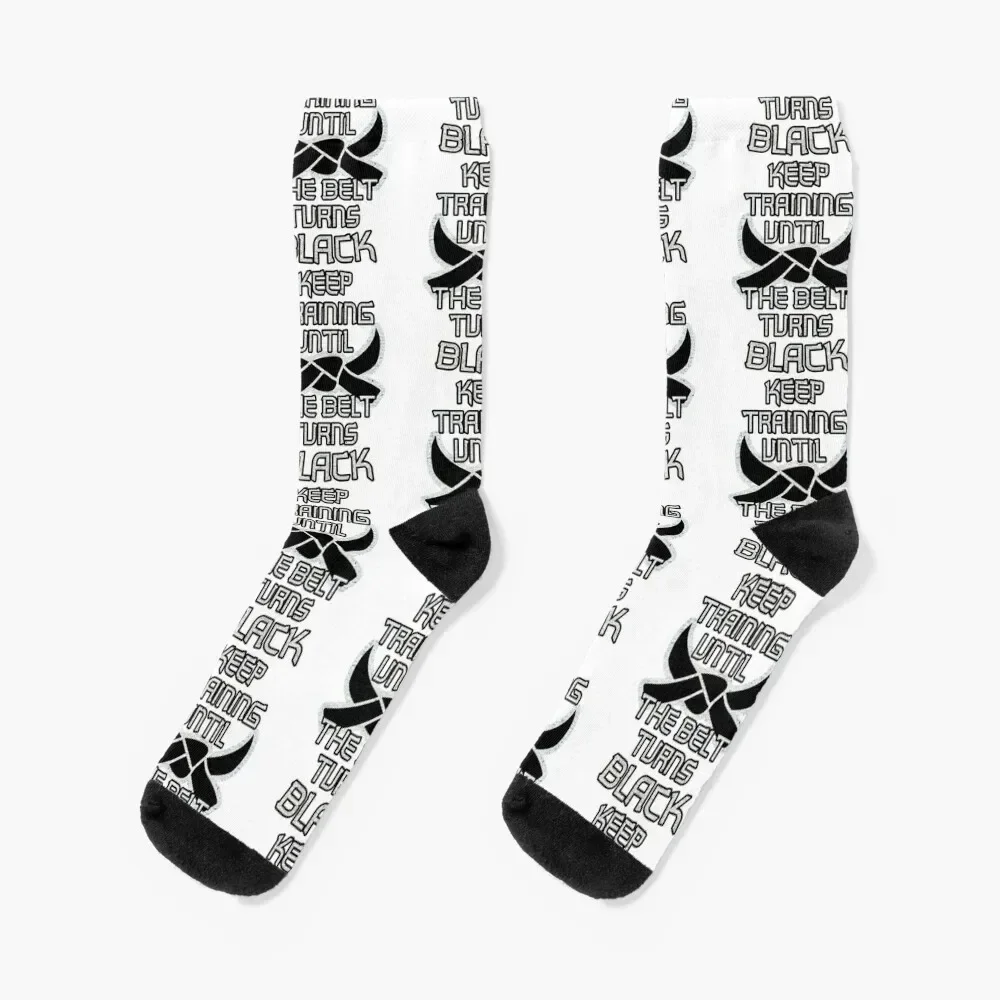 Keep Training Until The Belt Turns Black Socks funny sock golf Socks Ladies Men's