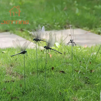 Outdoor Mosquito Repellent Simulation Stick Dragonfly Rope Dragonfly Repellent Artifact Dragonfly Stakes Yard Plant Lawn Decor