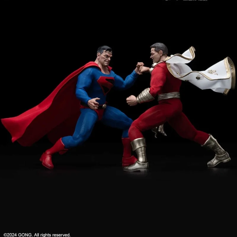 Original Resonance Studios Gong Dc Heaven'S Descent Superman Shazam 1/12 Cloth Movable Figure Model Toy Children Birthday Gifts