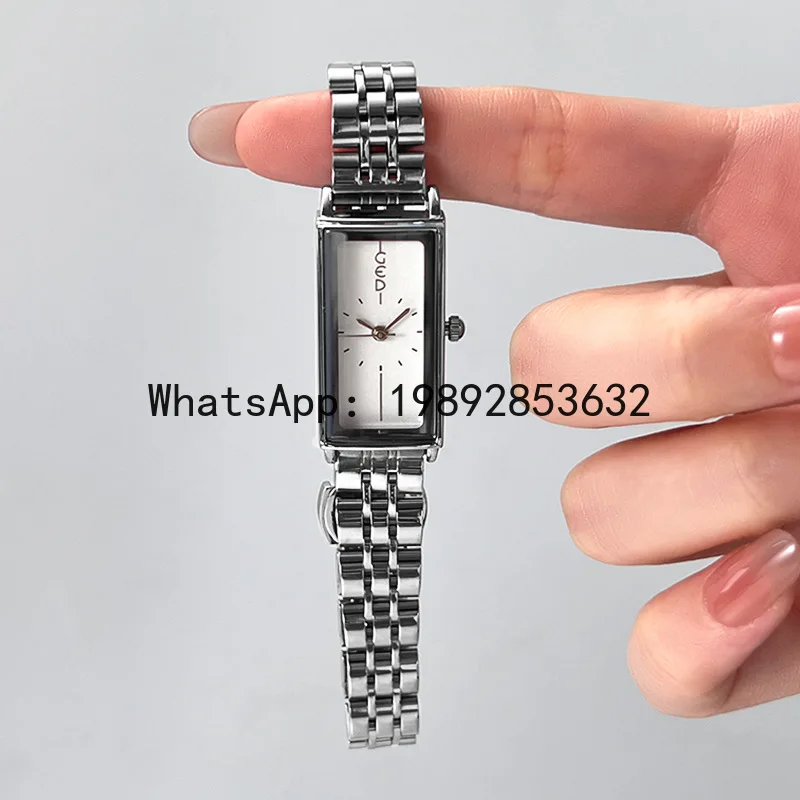 SLT light luxury high-end temperament rectangular steel belt watch women's simple retro personalized quartz watch