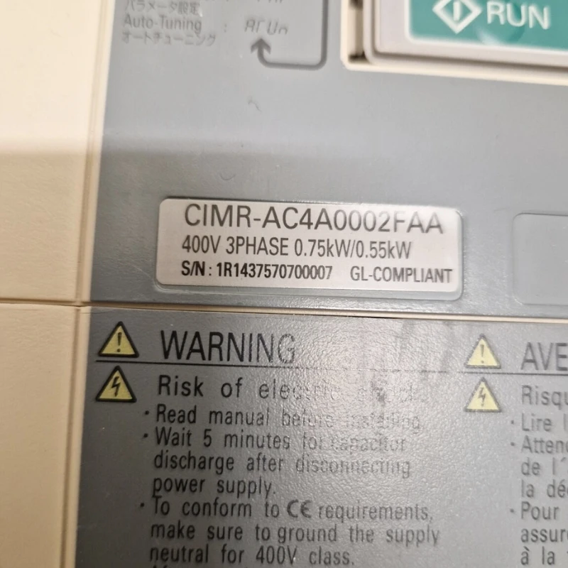 New In Box Yaskawa CIMR-AC4A0002FAA Inverter Expedited Delivery