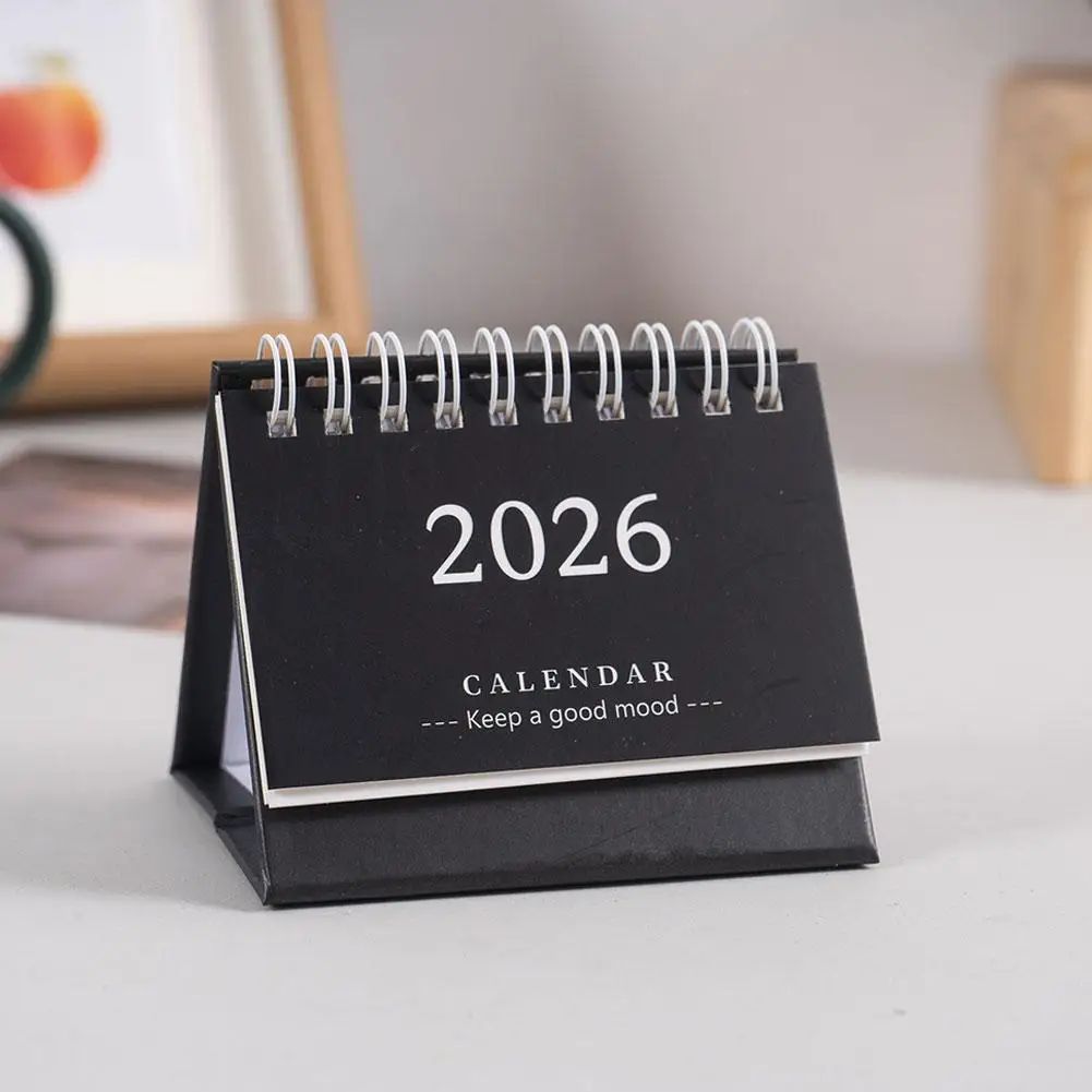 Brand New Simple Style English Mini Desk Calendar Desktop Display Portable Calendar Desktop Decor Handmade Diary Gifts 2026
