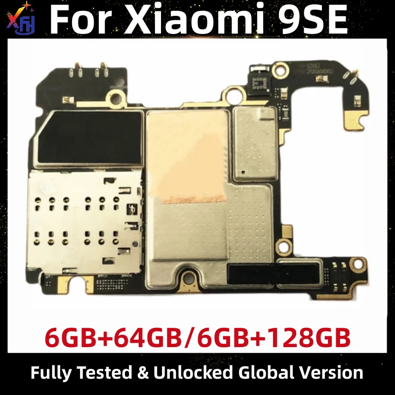 Motherboard for Xiaomi Mi 9SE, Unlocked Mainboard, with Google Playstore Installed, 64GB, 128GB ROM