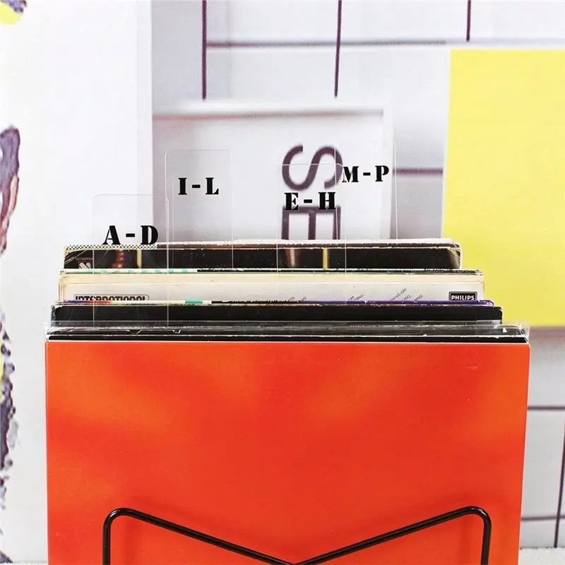 SOFT-6Pcs Record Dividers A-Z LP Album Divider Panel For Easy Organization, Horizontal Label Cards