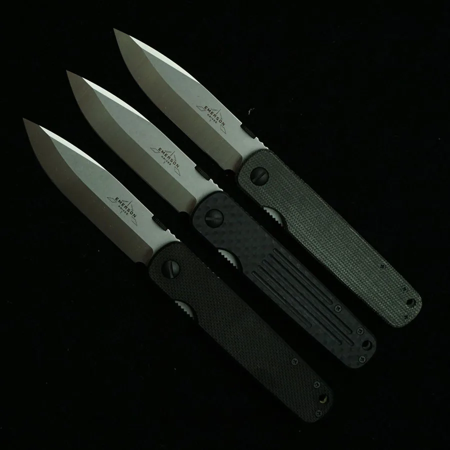 جديد إيمرسون كويكن ريال 14c28 شفرة G10 الصلب مقبض النحاس طوقا التخييم الصيد الصيد EDC أداة سكين للفرد #1