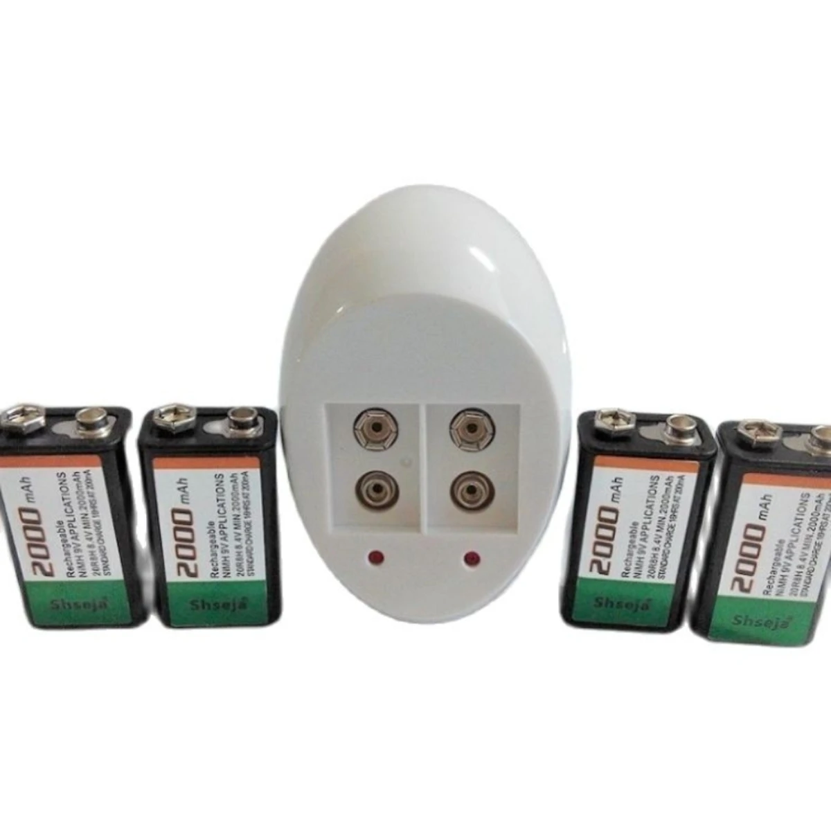 Shseja 9v 6F22 2000ニッケル水素充電式バッテリー + 9v高電流のスマート充電器送料無料