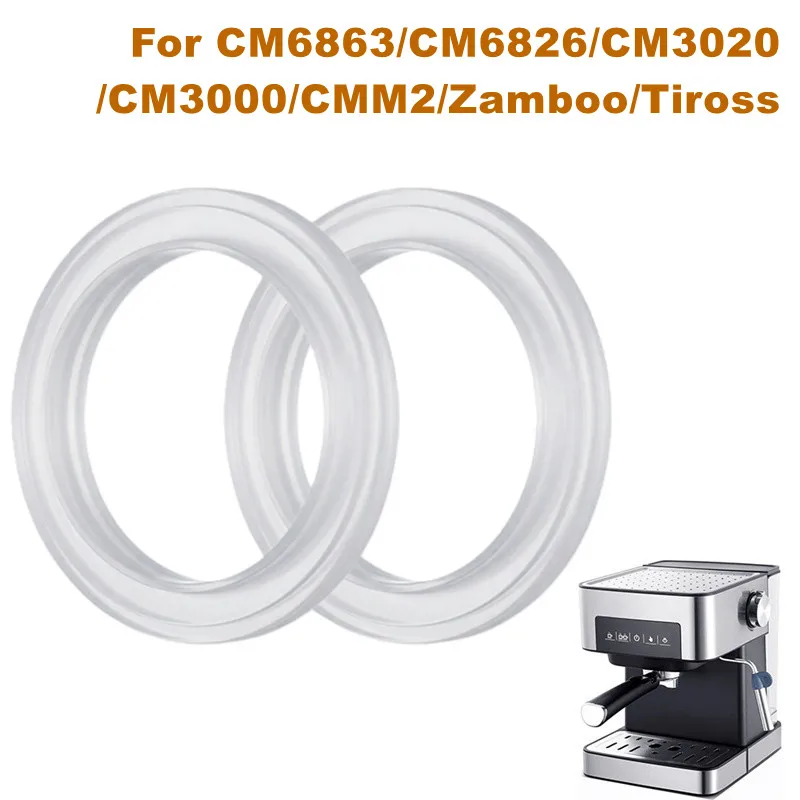 2pcs Silicone Seal Ring For CM6863/CM6826/CM3020/CM3000/CMM2/Zamboo/Tiross Espresso Machine Steam Ring Coffee Brew Head Gaskets