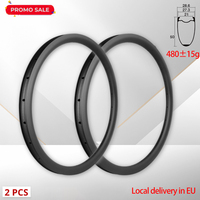 700c Road Carbon Bike Wheel 50mm Deep 21/28mm Wide Mini Hook Disc Brake Clincher Tubeless UD 24H Bicycle Rim 2 Place Set