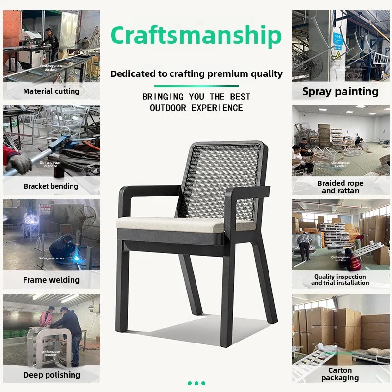 

#Villa Nordic Simple Style Outdoor Courtyard Table Chair Set with Waterproof Sunscreen Aluminum Alloy Frame for Garden Balcony