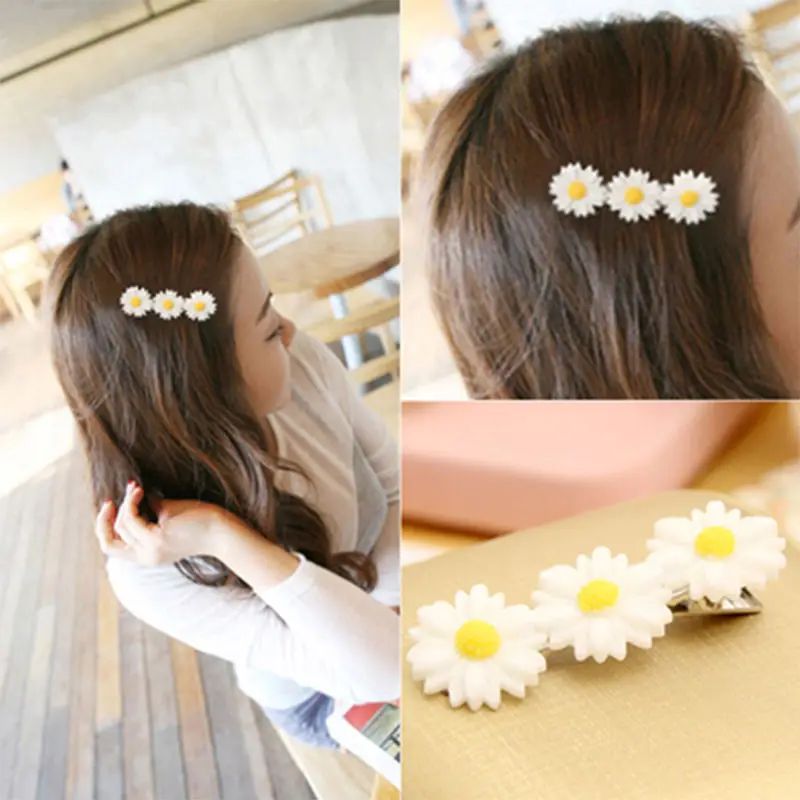 Japanese and Korean versions of minimalist one word clip  sweet and cute style adult student side clip hair